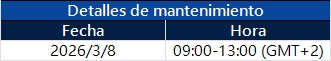 Notificación de actualización del servidor